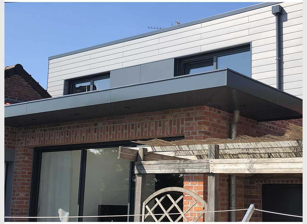 EXTENSION EN BRIQUES OSSATURE BOIS, BARDAGE WERZALIT ET TRESPA A MONCHEAUX (59)-05